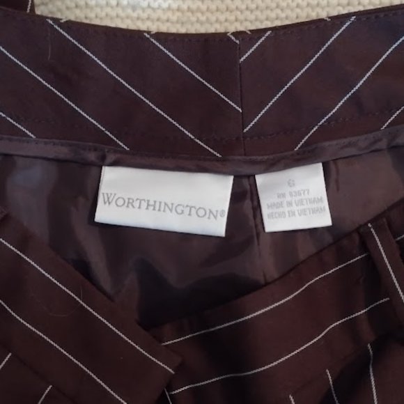 Brown Pinstripe Women's Suit - Picture 4 of 4